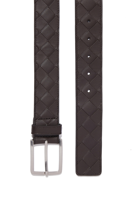 حزام جلد بتصميم مجدول